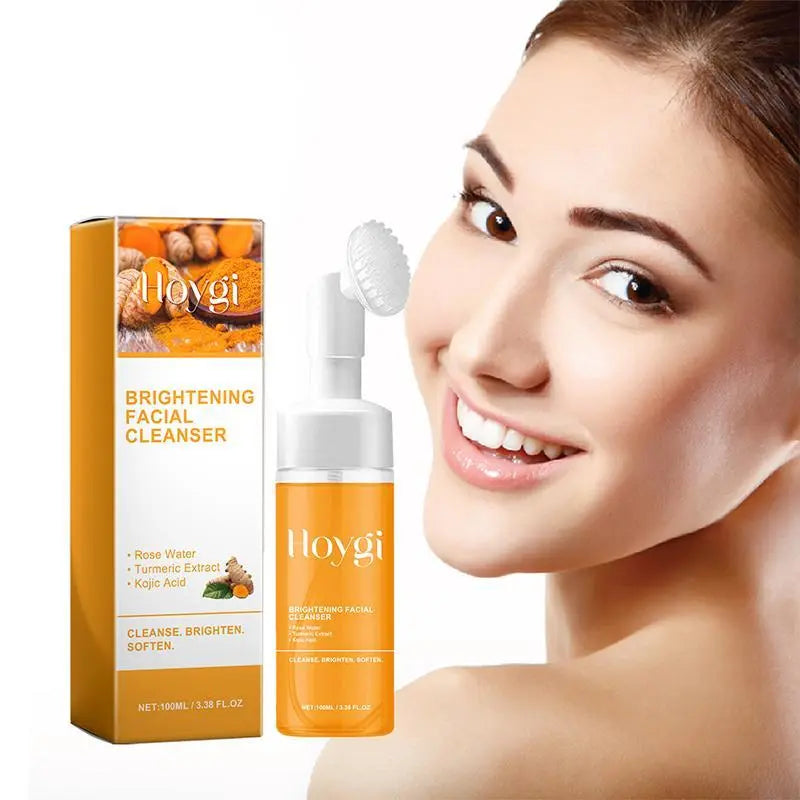 Turmeric Facial Cleanser, Deep Cleansing Facial Cleanser, Moisturizing Facial Cleanser, Improves Skin Texture, Hydrating Formula, Facial Skin Care Product, Facial Wash