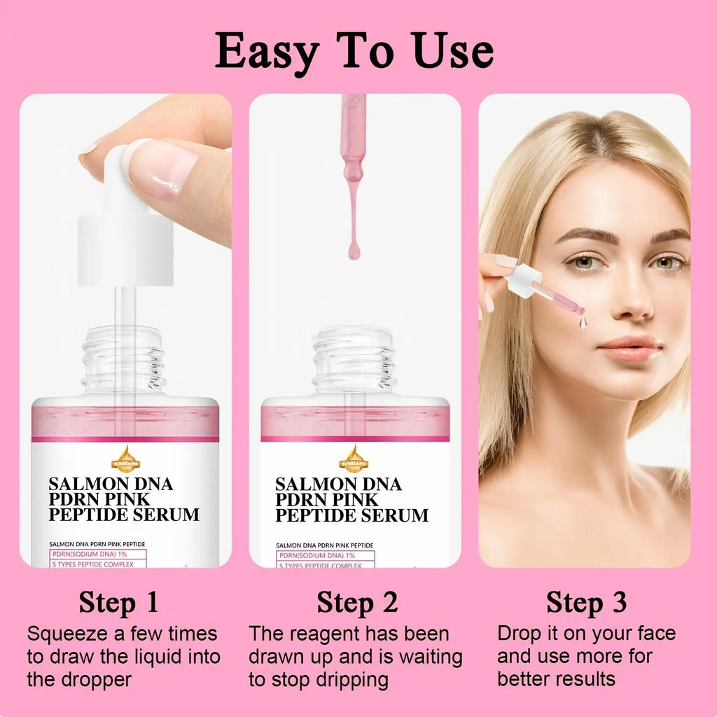 Salmon DNA Peptide Serum, Collagen Peptide Serum, Peptide Powerhouse Serum, Enhancing Serum, Booster Serum, Hydration Serum, Moisturizing Facial Serum, Hydrating Facial Essence, Face Lotion for Women & Men, Skin Care Product for Daily Use