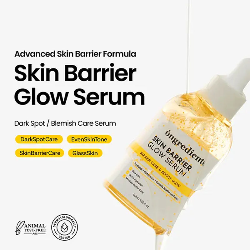 [Ongredients Official Shop] Skin Barrier Glow Serum - Gluta-Capsules Serum with Panthenol for Glassskin Care & Boost Glow 1.69 Fl. Oz. / 50Ml