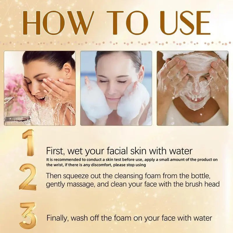 Turmeric Facial Cleanser, Gentle Exfoliating Facial Cleanser, Oil Control Facial Cleanser, Facial Skin Care Product for Women & Men, Cleansing, Facial Wash