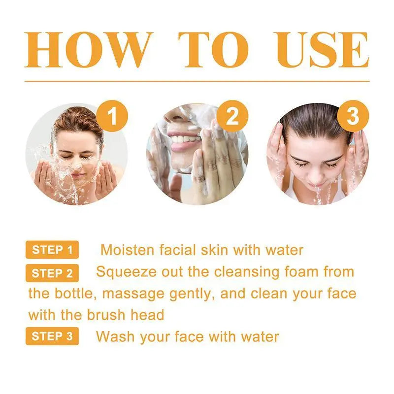 Turmeric Facial Cleanser, Deep Cleansing Facial Cleanser, Moisturizing Facial Cleanser, Improves Skin Texture, Hydrating Formula, Facial Skin Care Product, Facial Wash