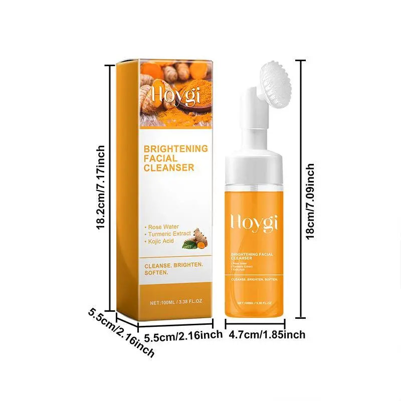Turmeric Facial Cleanser, Deep Cleansing Facial Cleanser, Moisturizing Facial Cleanser, Improves Skin Texture, Hydrating Formula, Facial Skin Care Product, Facial Wash