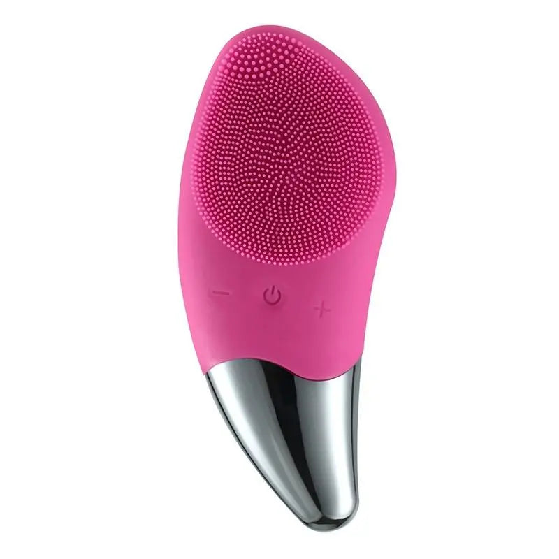 Rechargeable Silicone Skincare Facial Cleansing Brush, Smart Facial Cleaner Brush, Portable Electric Facial Scrubber, Facial Skin Care Tool for Women & Men, Comfort Facial Beauty Tool