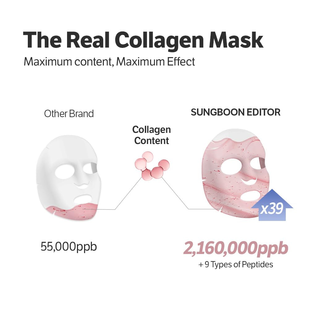 Deep Collagen Overnight Mask Hydrating Mask for Glass Skin, Wrinkle Care, Firming & Pore Refining 2,160,000PPB Collagen + 9 Peptides Korean Skincare, 4Ea, Gifts for Women