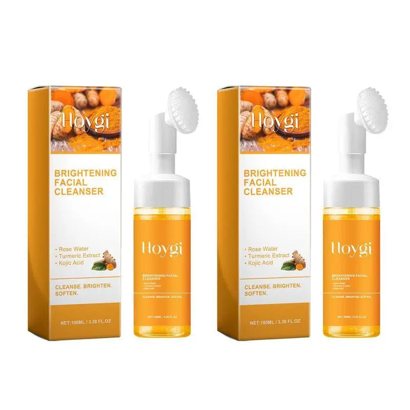 Turmeric Facial Cleanser, Gentle Exfoliating Facial Cleanser, Oil Control Facial Cleanser, Facial Skin Care Product for Women & Men, Cleansing, Facial Wash
